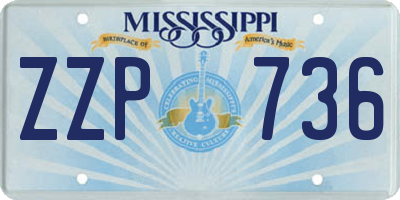 MS license plate ZZP736