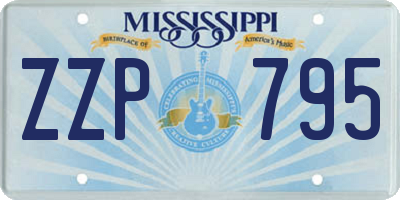 MS license plate ZZP795
