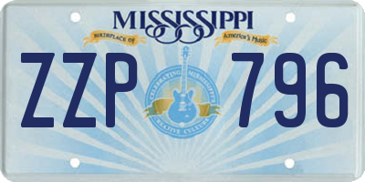 MS license plate ZZP796
