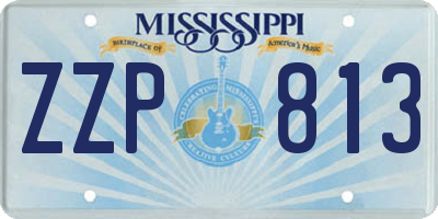 MS license plate ZZP813