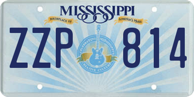 MS license plate ZZP814