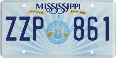 MS license plate ZZP861