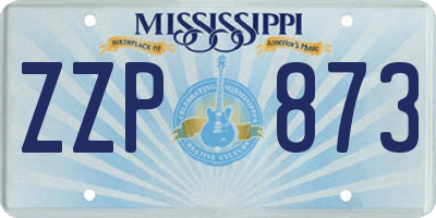 MS license plate ZZP873