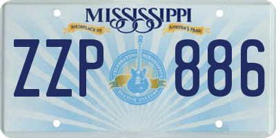 MS license plate ZZP886