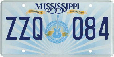 MS license plate ZZQ084