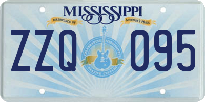 MS license plate ZZQ095