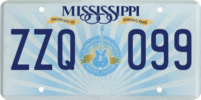 MS license plate ZZQ099