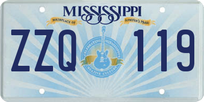 MS license plate ZZQ119