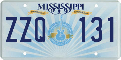 MS license plate ZZQ131