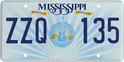 MS license plate ZZQ135