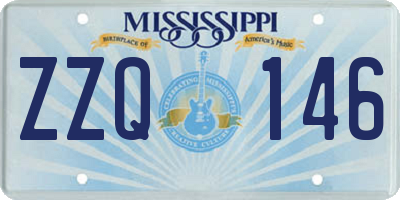 MS license plate ZZQ146