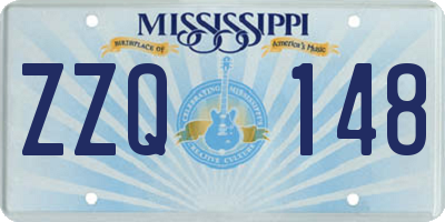 MS license plate ZZQ148