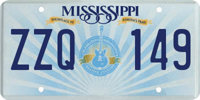 MS license plate ZZQ149