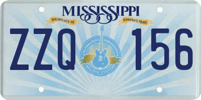 MS license plate ZZQ156