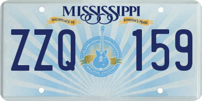 MS license plate ZZQ159