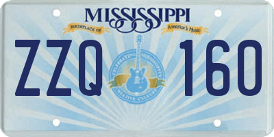 MS license plate ZZQ160