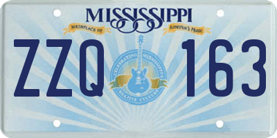 MS license plate ZZQ163