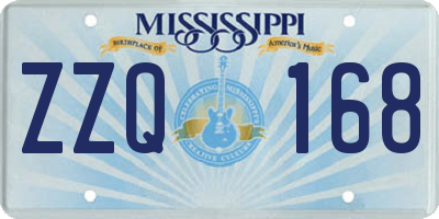 MS license plate ZZQ168