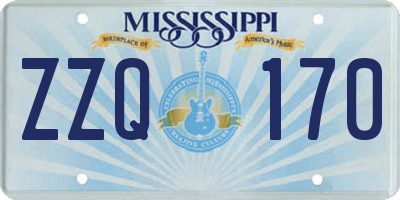 MS license plate ZZQ170