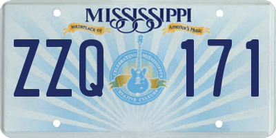 MS license plate ZZQ171