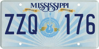 MS license plate ZZQ176