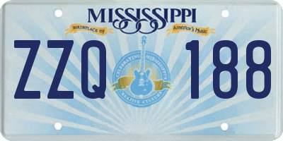 MS license plate ZZQ188