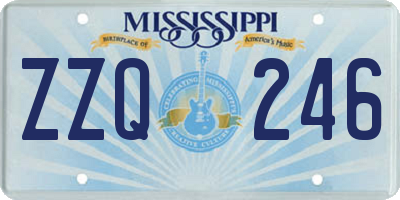 MS license plate ZZQ246