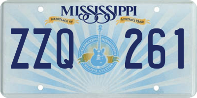 MS license plate ZZQ261