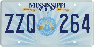 MS license plate ZZQ264