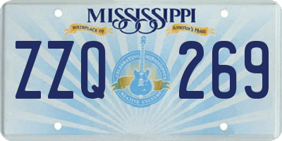 MS license plate ZZQ269