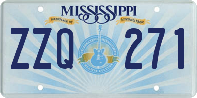 MS license plate ZZQ271