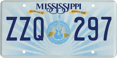 MS license plate ZZQ297