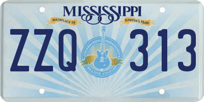 MS license plate ZZQ313