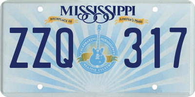 MS license plate ZZQ317