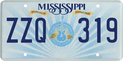 MS license plate ZZQ319