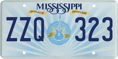 MS license plate ZZQ323