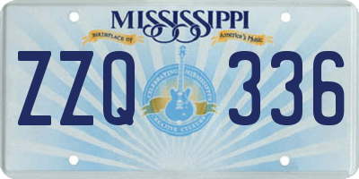 MS license plate ZZQ336