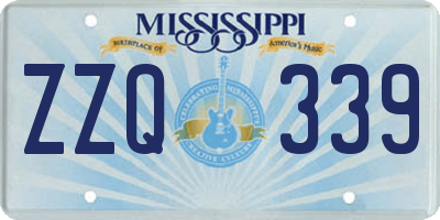 MS license plate ZZQ339
