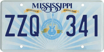 MS license plate ZZQ341