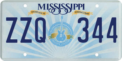 MS license plate ZZQ344