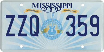MS license plate ZZQ359