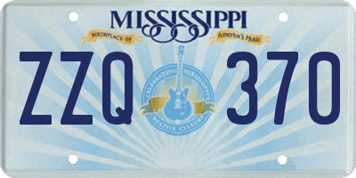 MS license plate ZZQ370