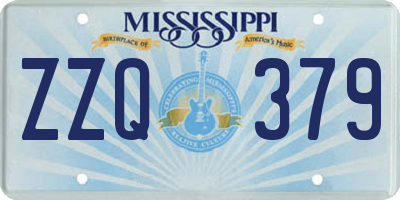MS license plate ZZQ379
