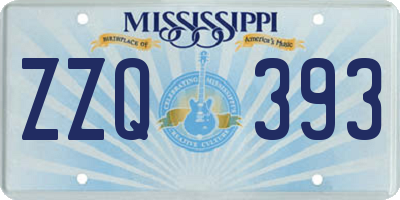 MS license plate ZZQ393