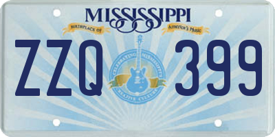 MS license plate ZZQ399
