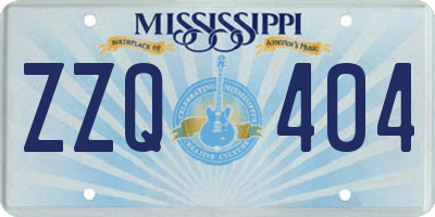 MS license plate ZZQ404