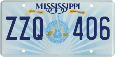 MS license plate ZZQ406