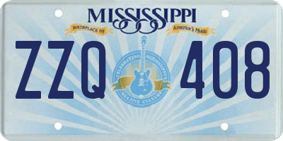 MS license plate ZZQ408