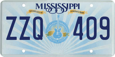 MS license plate ZZQ409