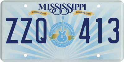 MS license plate ZZQ413